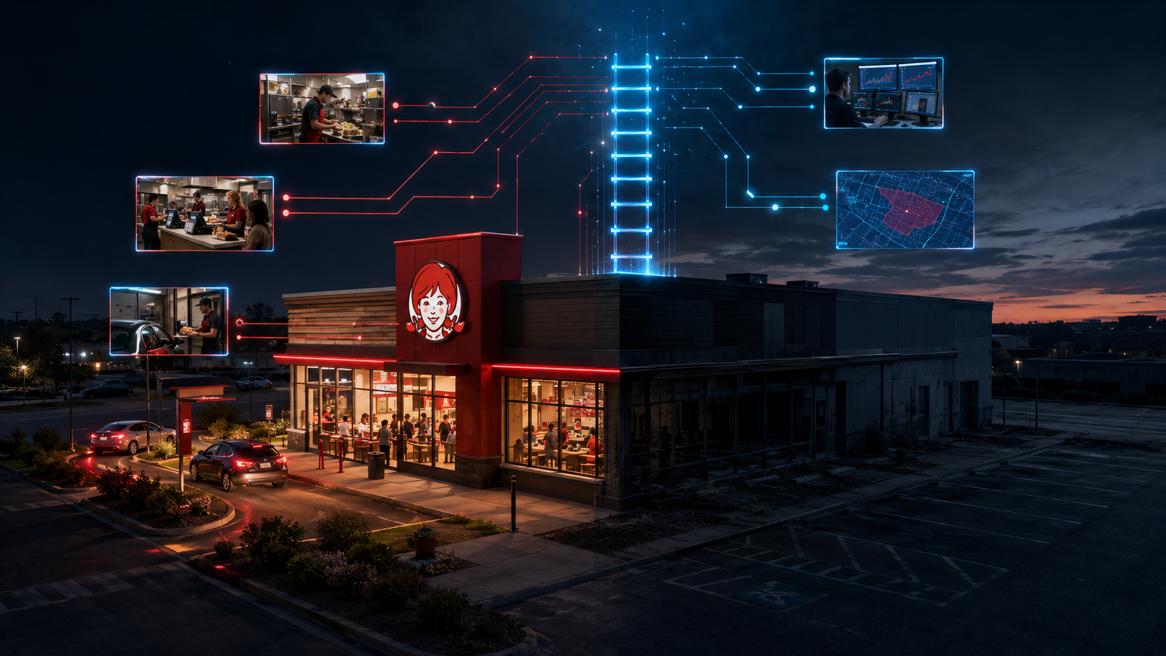 Wendy’s restaurant connected to operational data and a central Mission Ladder