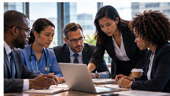 Cross-sector professionals collaborating