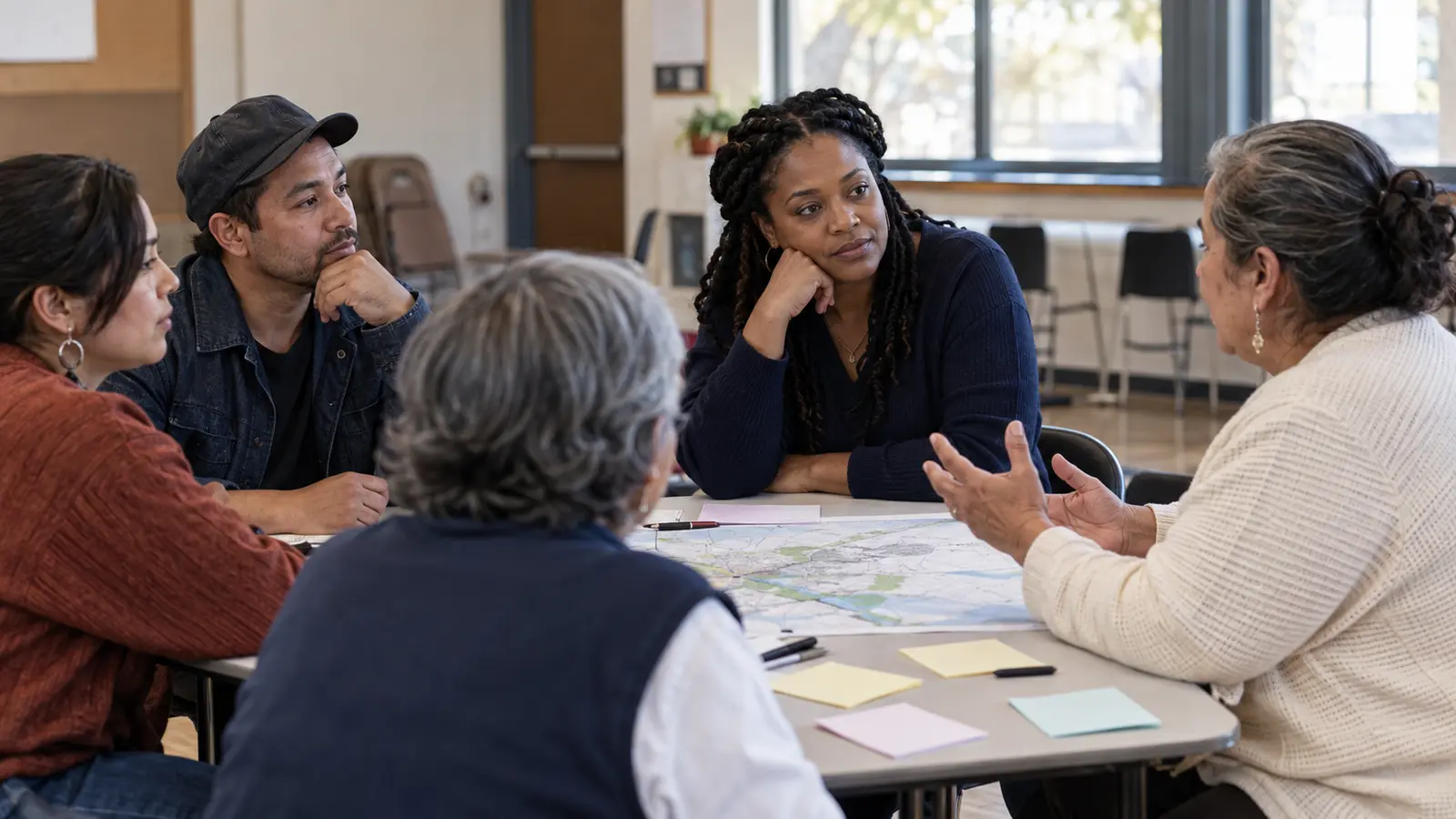 Community member and educator working together